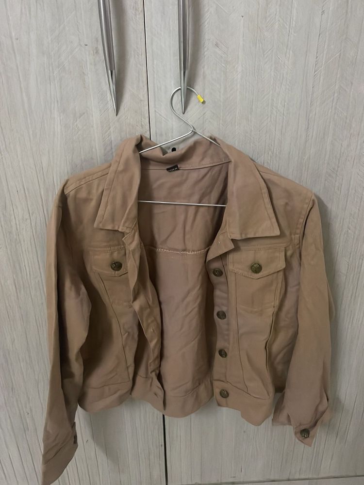 Tan Cropped Jacket
