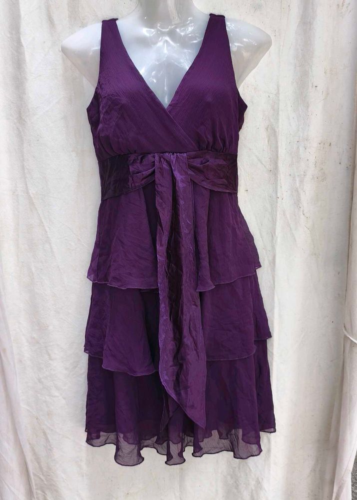 6307. Stunning Purple Tiered Dress