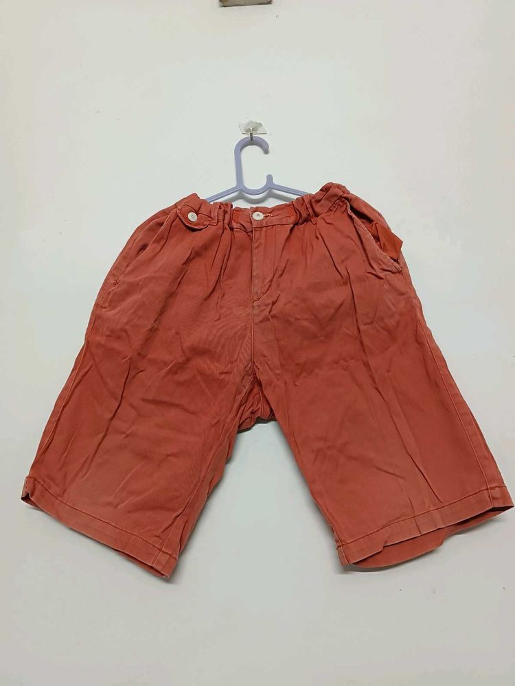 Orange Cropped Pants