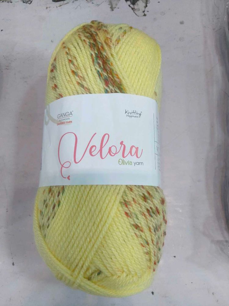 Ganga Velora Olivia Yarn - Yellow