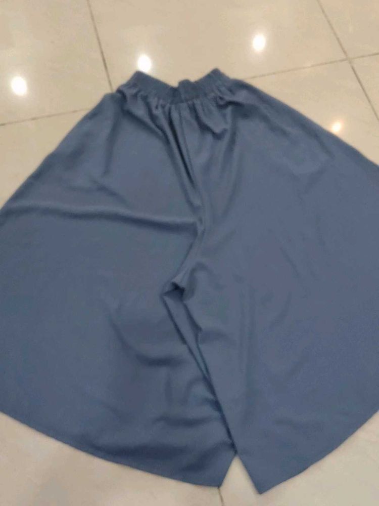 Grey heavy Georgette Palazzo flared skirt