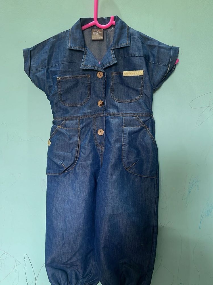 Cute Denim Jumpsuit for Girls