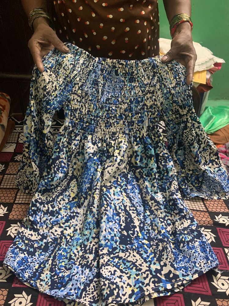 Boho Smocked Off-Shoulder Top