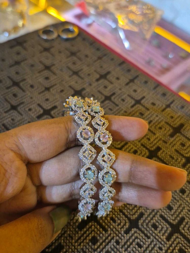 AD Exquisite CZ &amp; Gemstone Bangles