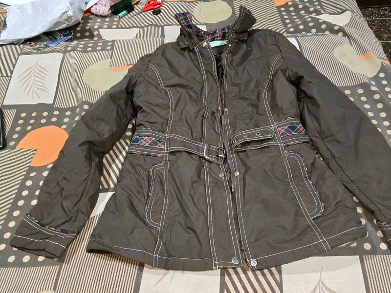 Stylish Brown Belted Jacket winters kids