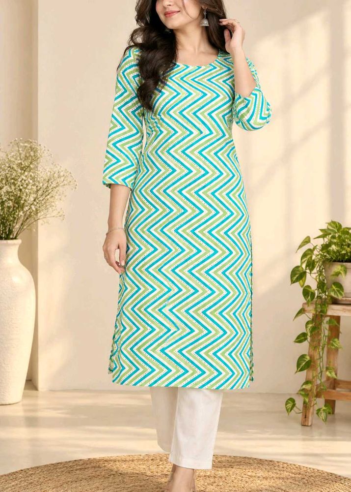 Bohemian Zigzag Print Kurta