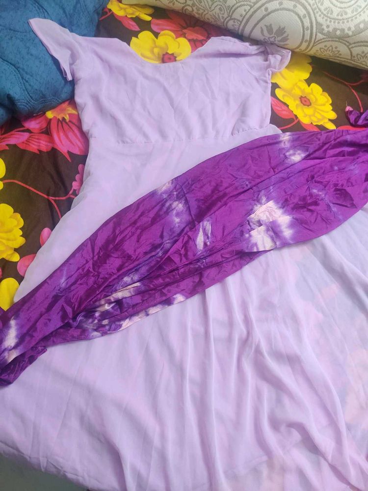 Beautiful Lavender Kurta with Dupatta