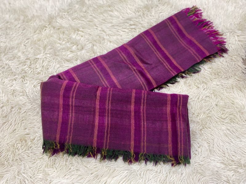 Boho Striped Purple Scarf
