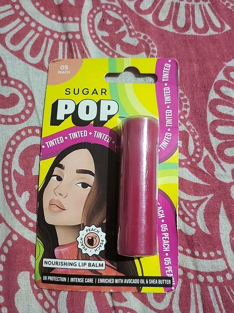 Sugar lip tinted balm peach flavour