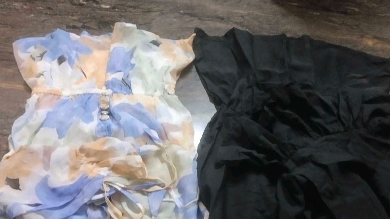 Chic Floral &amp; Black Dresses