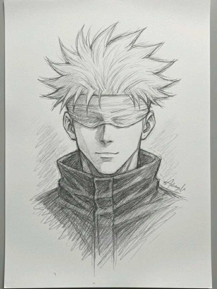 Home & Kitchen > Wall Decor & Clocks | Gojo Satoru Sketch - Jujutsu ...