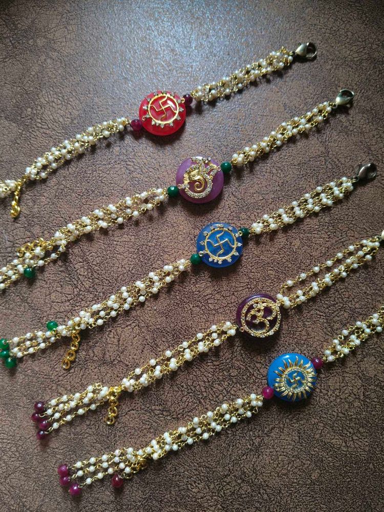 Ethnic Beaded Charm Bracelets/Rakhi