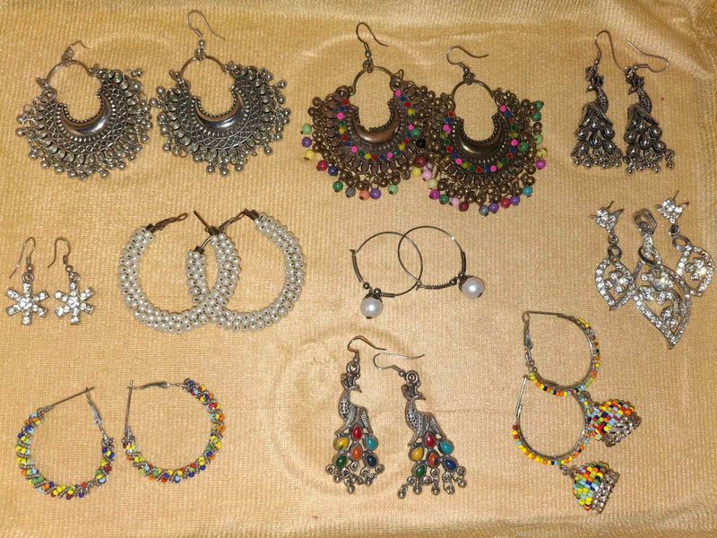 2 Free Earrings + 10 set of Assorted Dangle &amp; Hoop