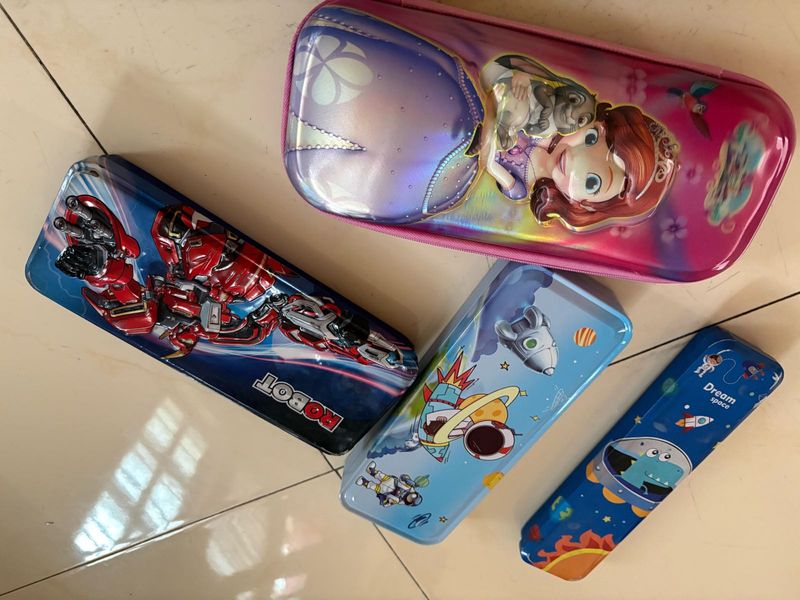 Cute Cartoon &amp; Robot Pencil Cases