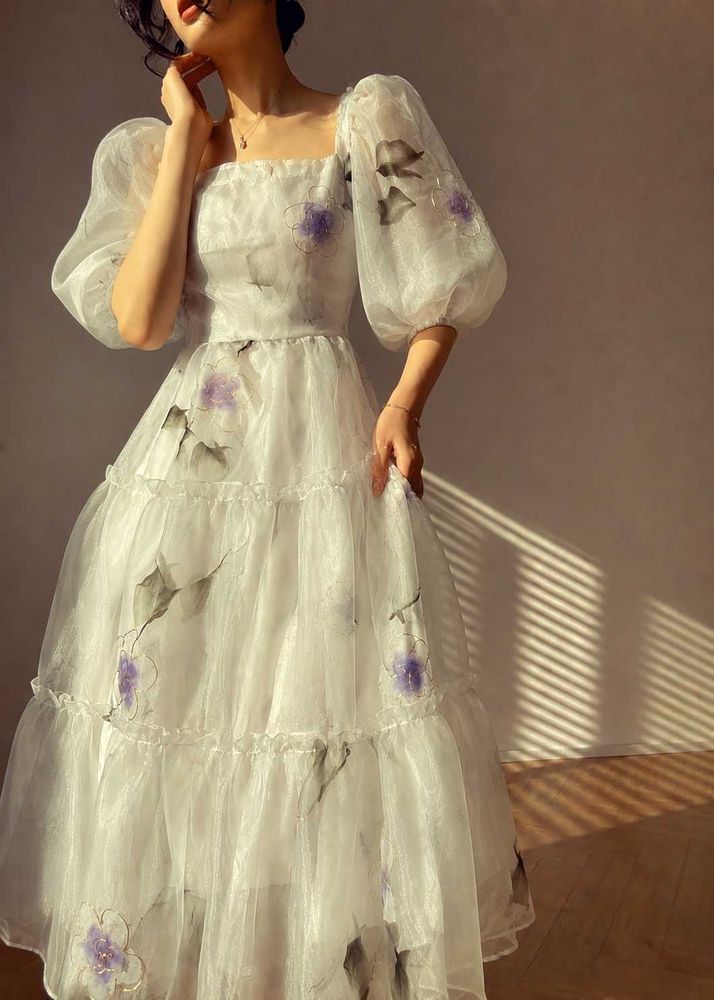 Organza dress light academia aesthetics