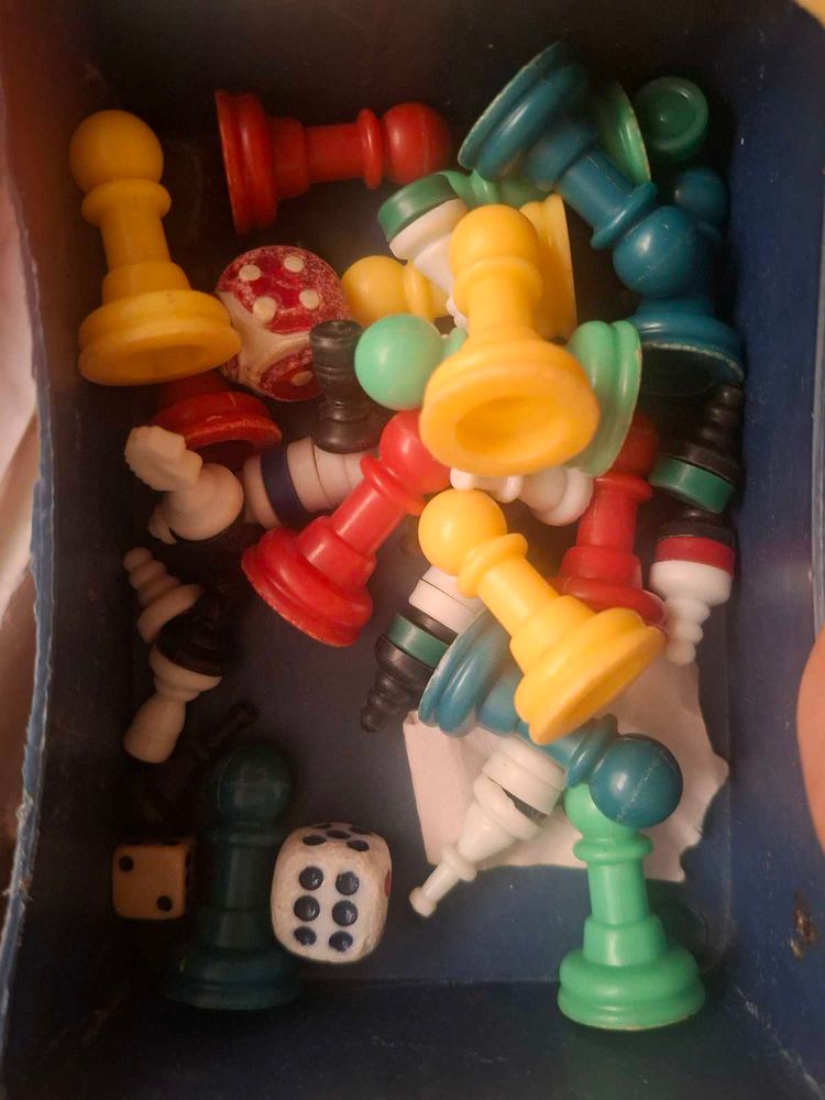 Assorted Game Pieces &amp; Dice