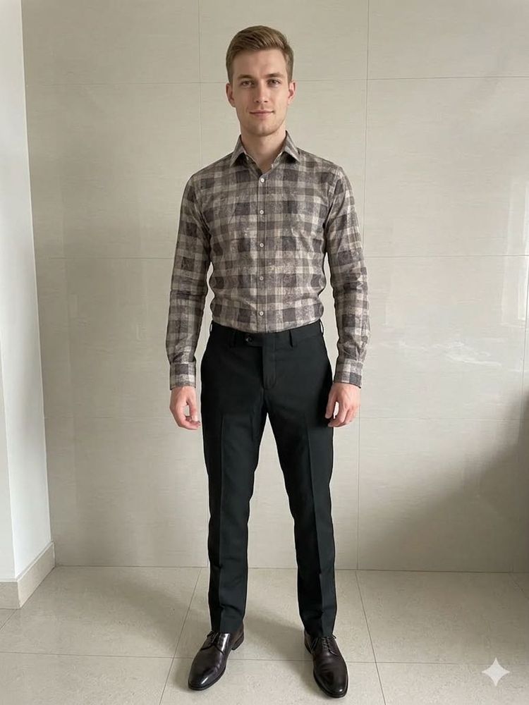 Men's Checked Long Sleeve Shirt