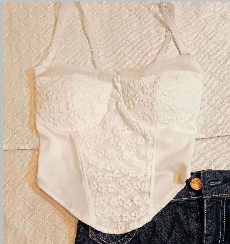 White Corset Top