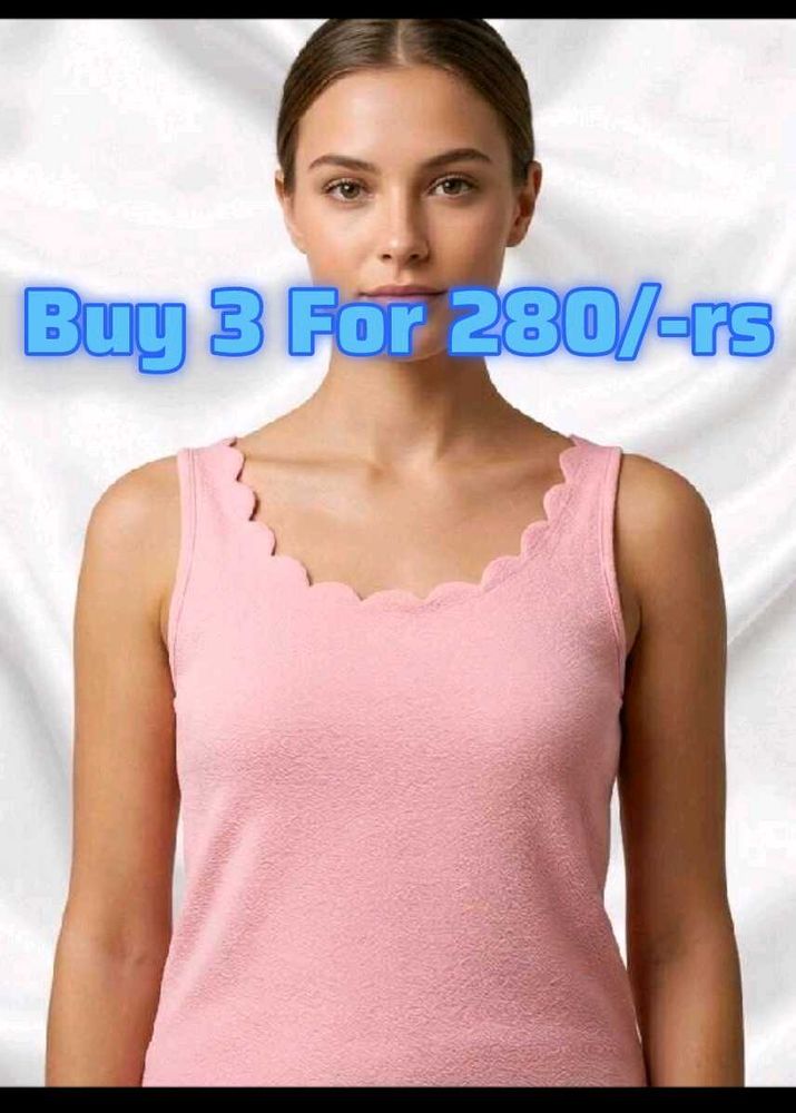 🩷 Pink Scallop Neck Tank Top 🩷