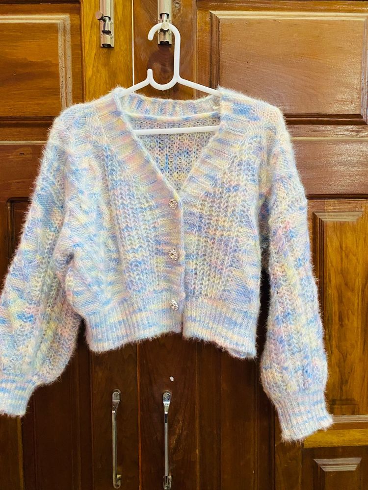 Pastel Cropped Cardigan