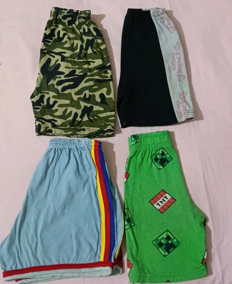 Bundle of 4 Kids Shorts