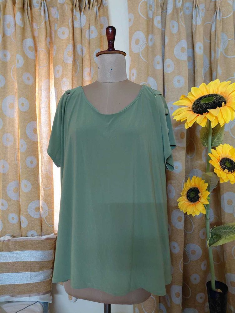 Casual Green Tunic Top