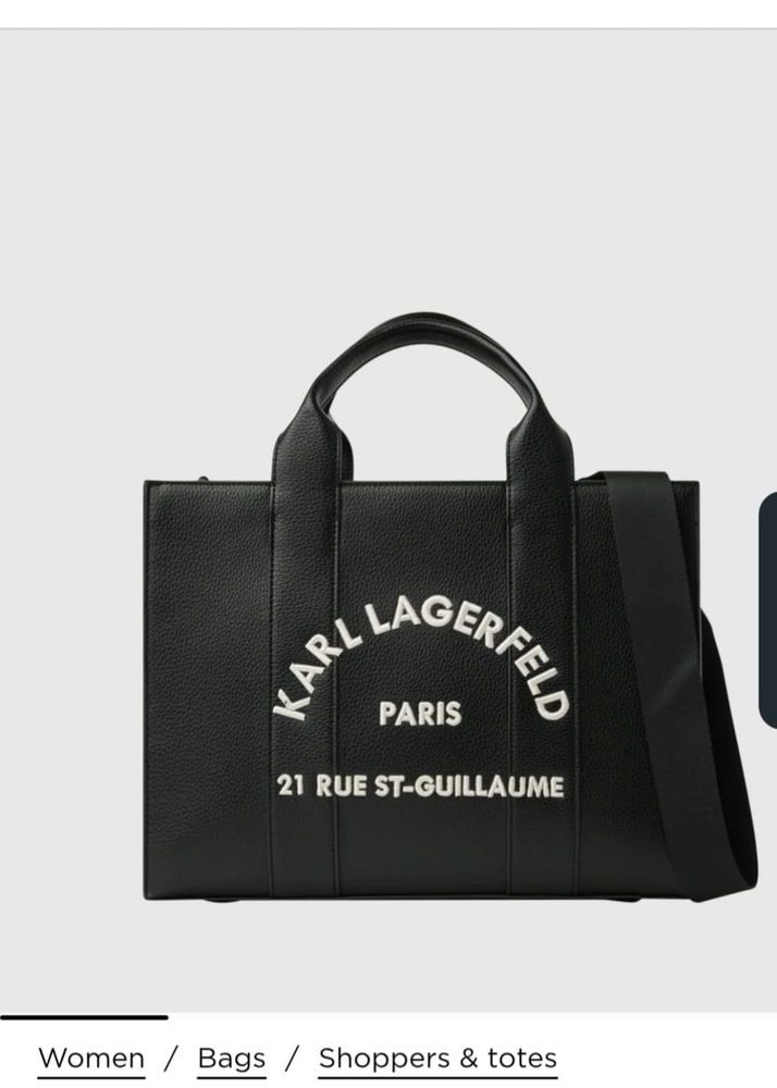 Karl Lagerfeld Black Tote Bag
