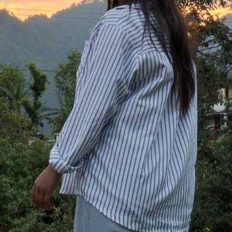 Striped Button-Up Shirt