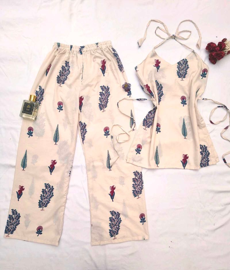 Halter neck kurti &amp; Trouser Set🫶🏻