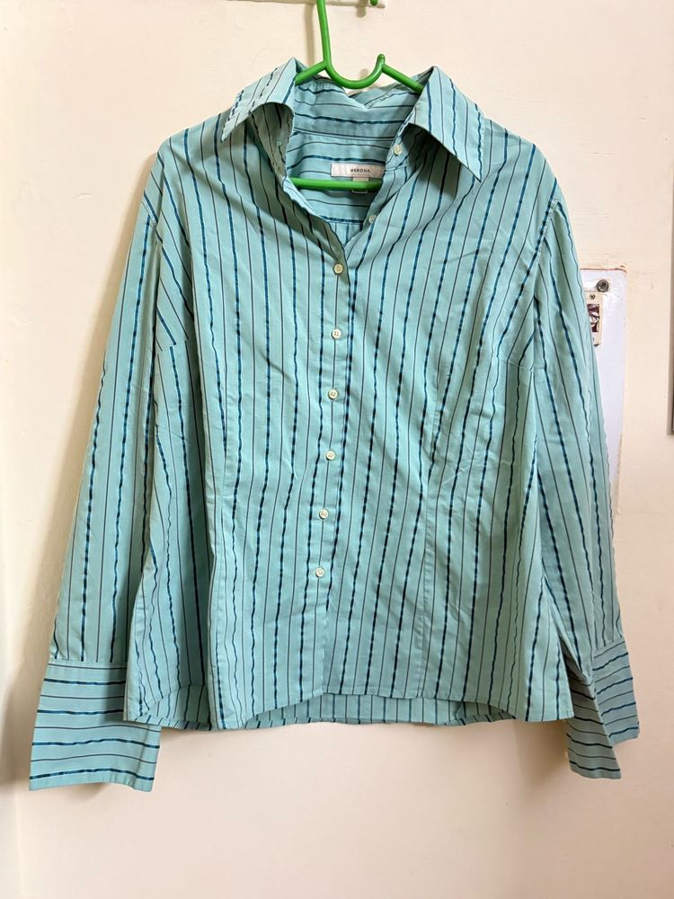 Striped Button-Up Shirt
