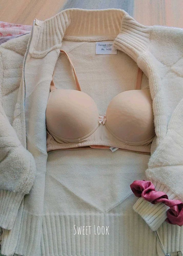 Beige Bra with Soft Padding