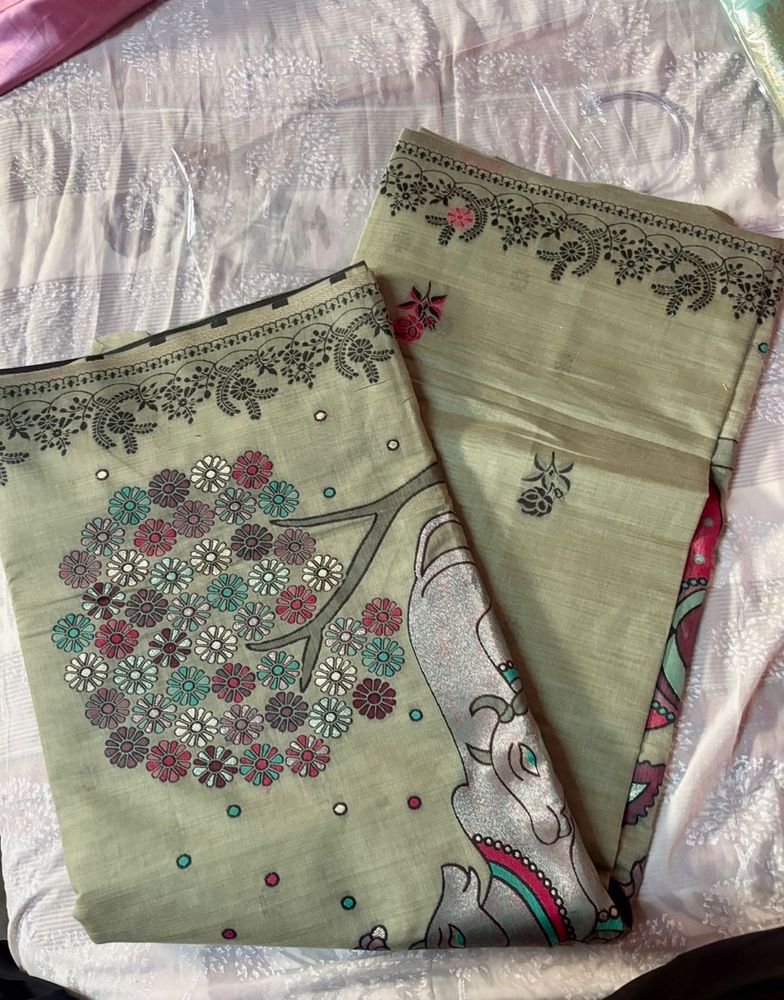 New Handloom Saree with Kalamkari Art (Women’s)