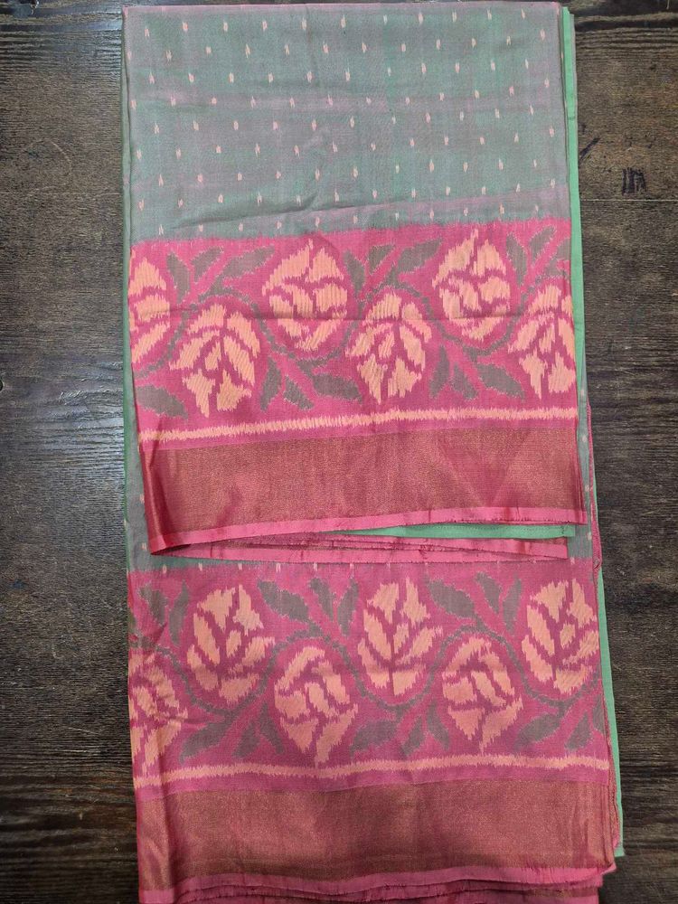 Elegant Cotton Saree with Floral Border