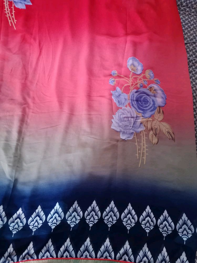 "DISCOUNT OFFER"Printed Saree With Blouse