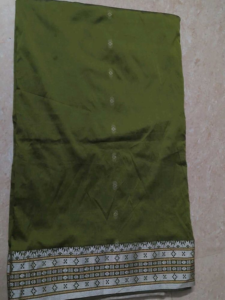 Elegant Olive Green Saree