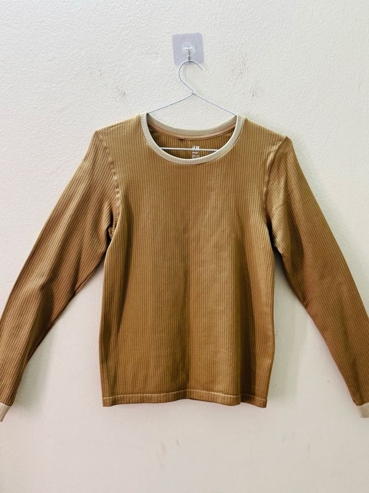 Tan Long Sleeve Top