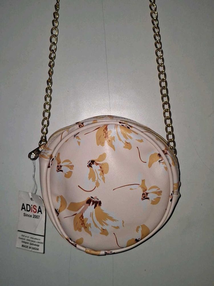 Cute Floral Round Sling Bag