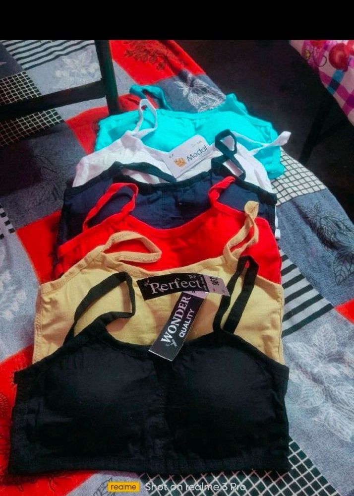 🔥SALE🔥Combo of 5 Women's Cotton Camisole Bras