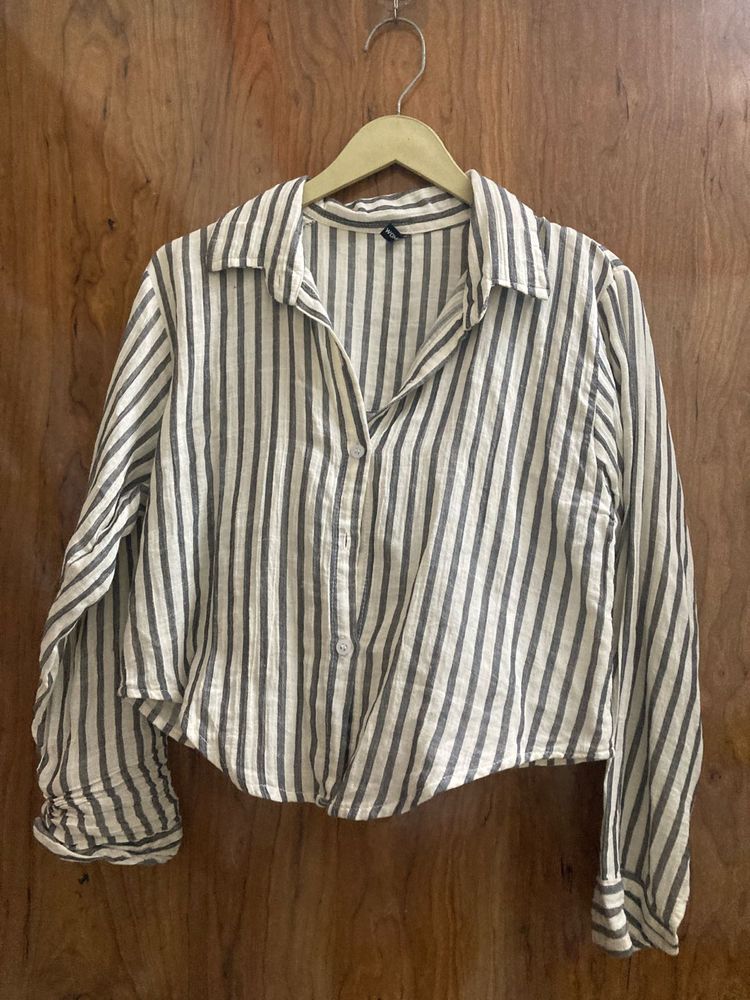 Striped Button-Down Shirt