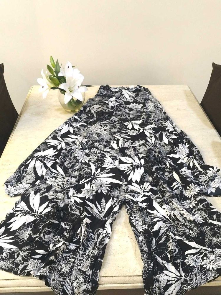 Flowy Floral Wide-Leg co ord set
