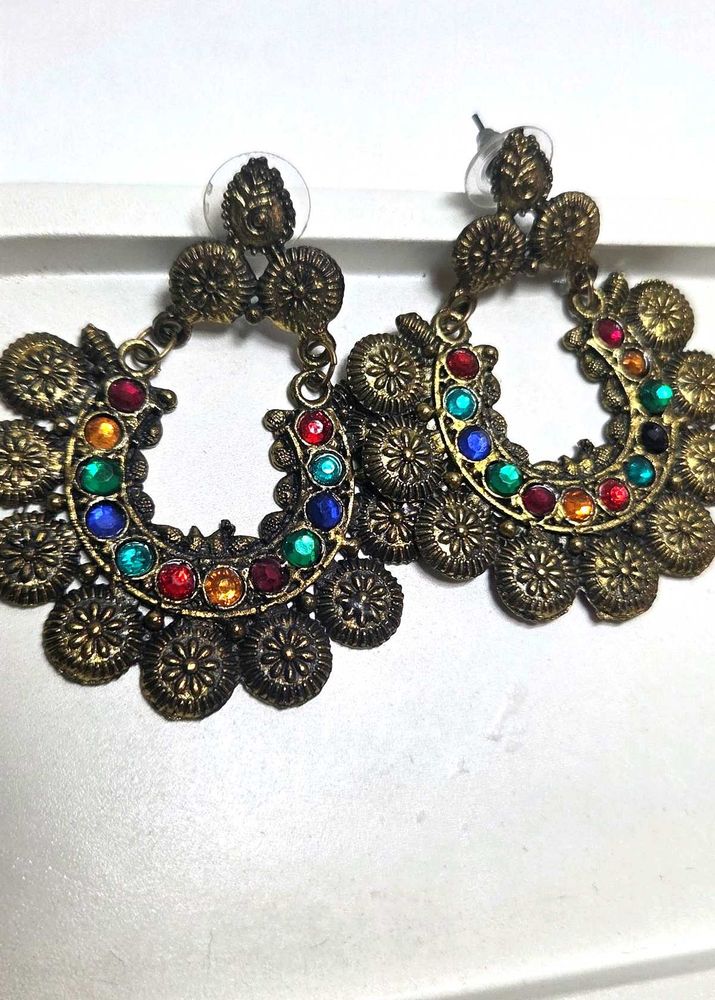 Boho Multicolor Dangle Earrings