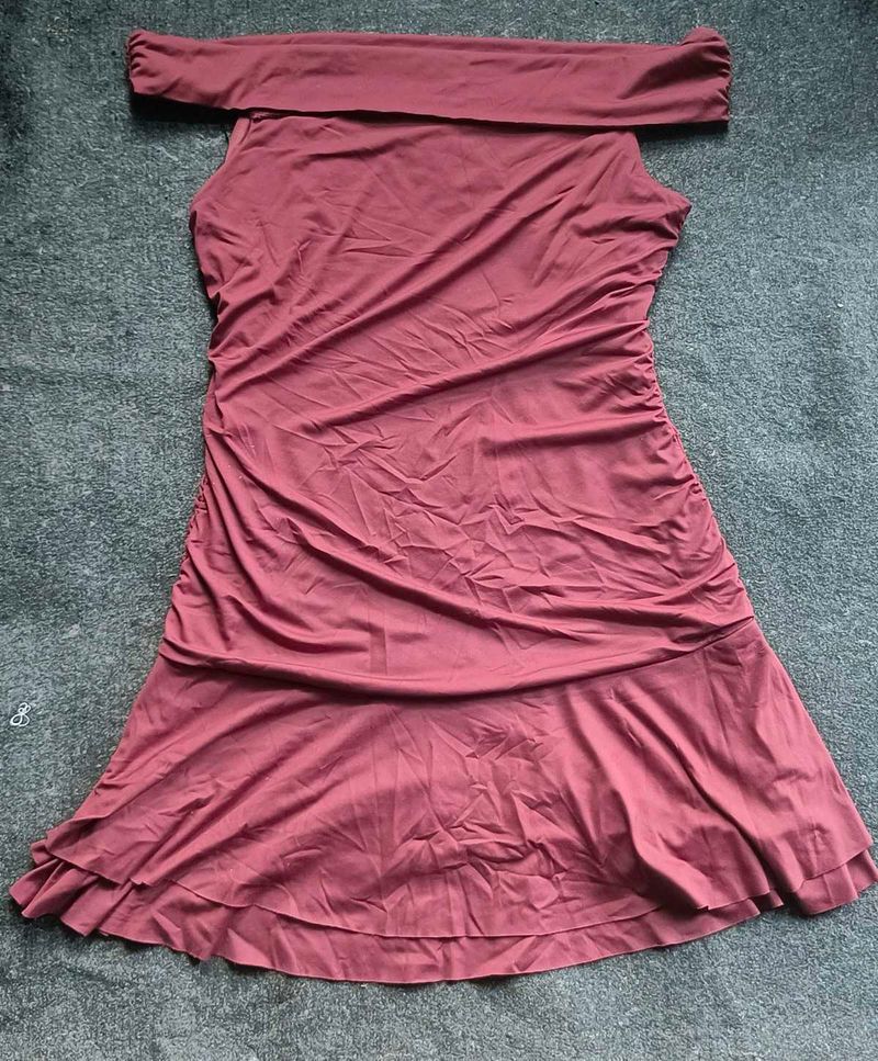 Off-Shoulder Ruched Dress