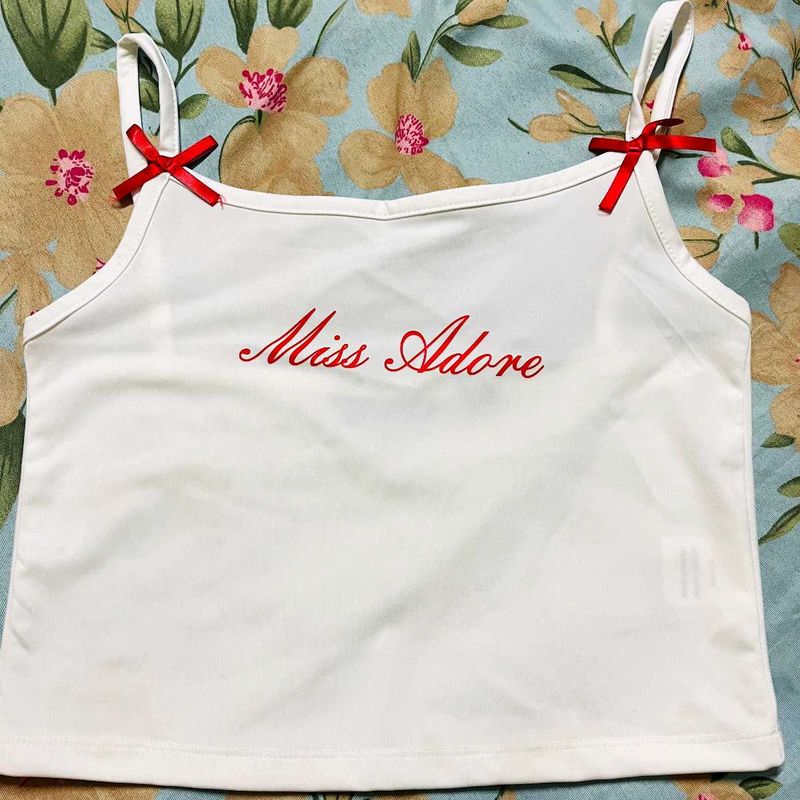 Miss Adore White Camisole Top