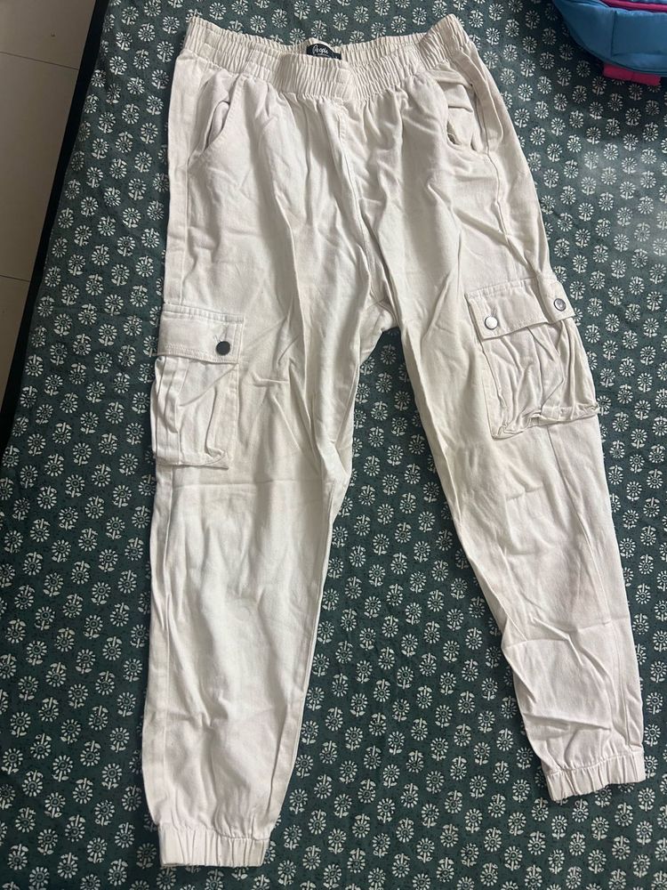 Women's Beige Cargo Pants