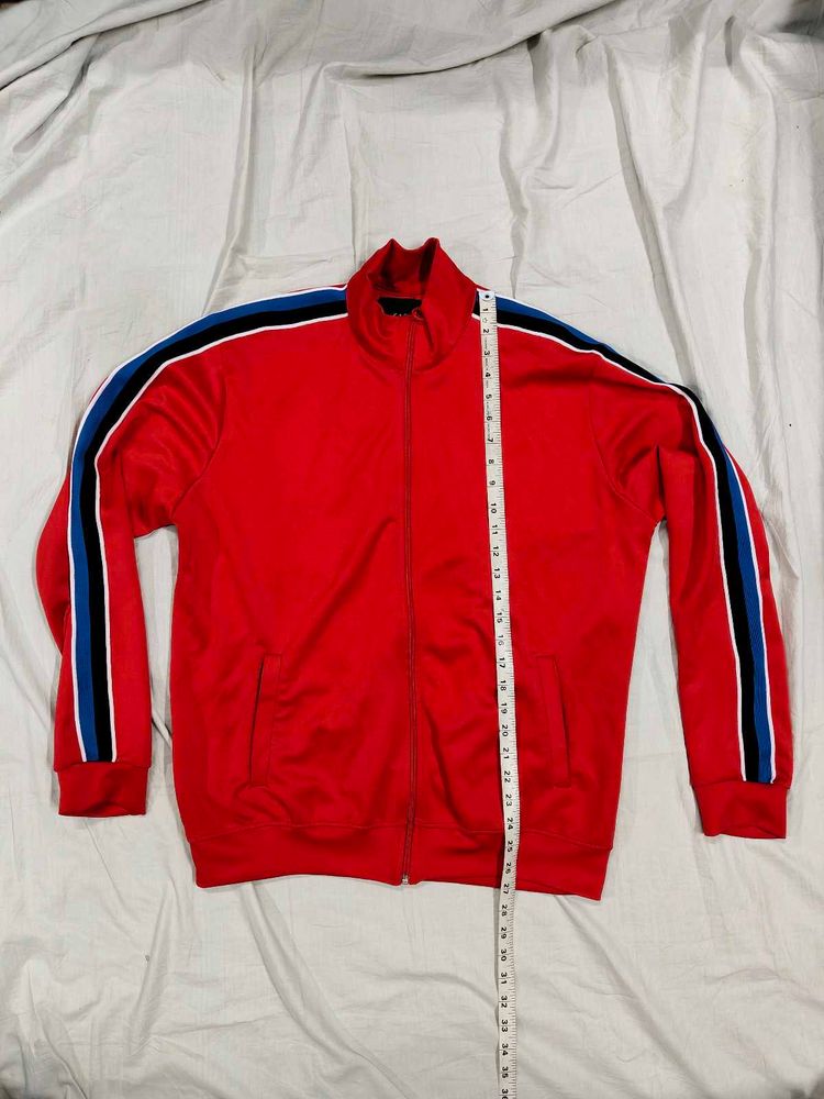 Bright Red Track Jacket