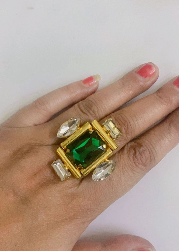 Statement Green Gem Ring l Last pc