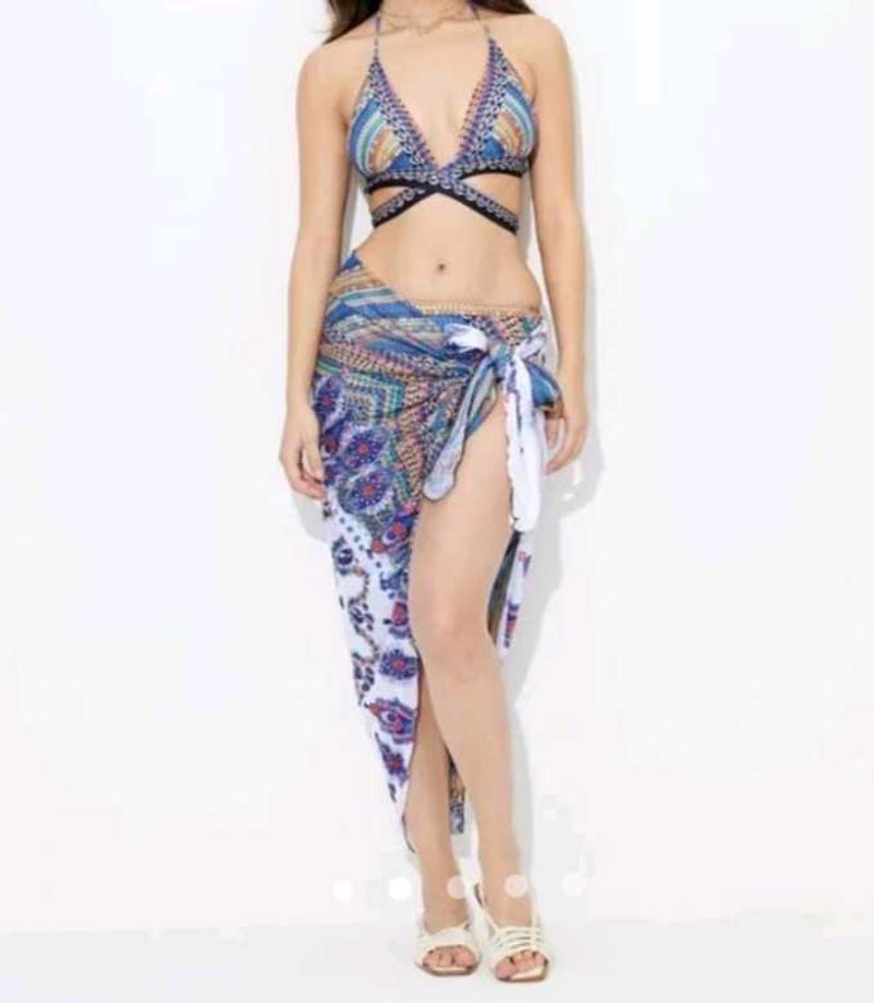 Boho Print Bikini with Sarong