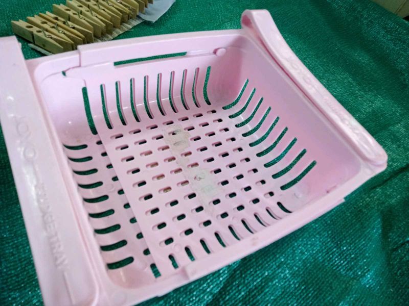Pink Fridge Storage Tray