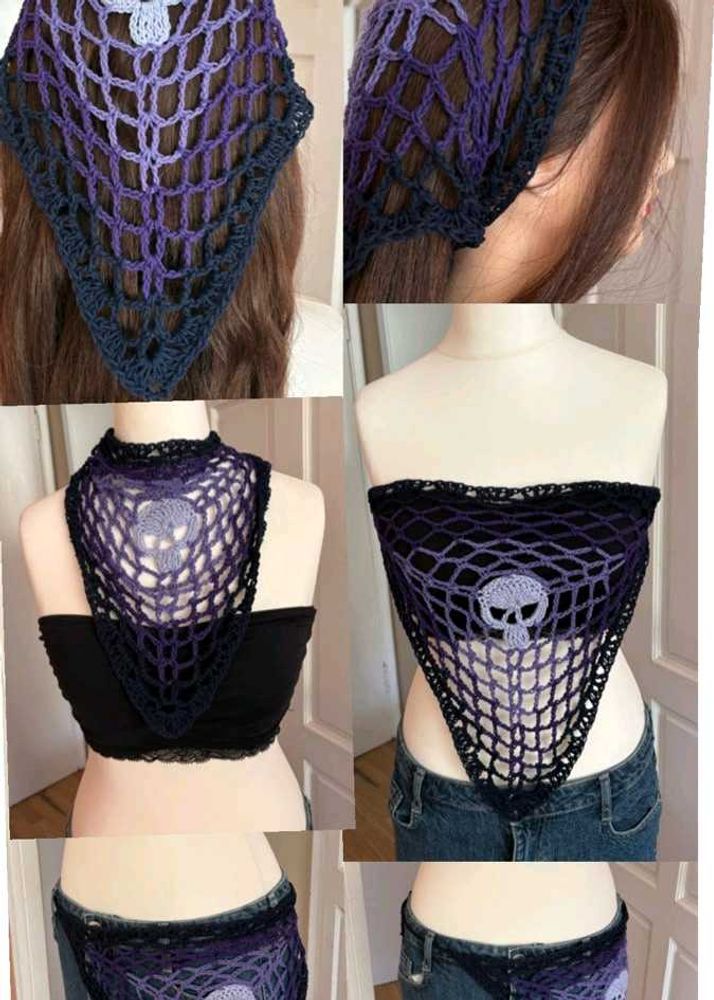 Crochet 2 in 1 skull Top