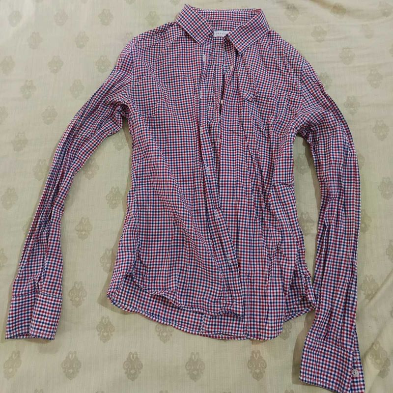 GIORDANO Slim Fit Checked Cotton Shirt